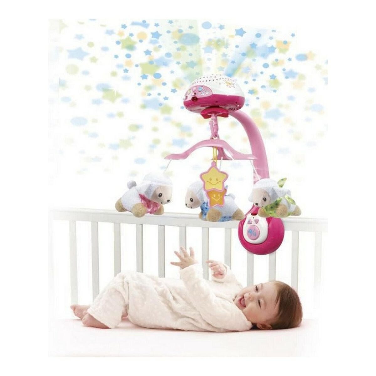 Babyspeeltje Vtech Baby Sheep Count Roze Plastic Wieg voor baby's-4