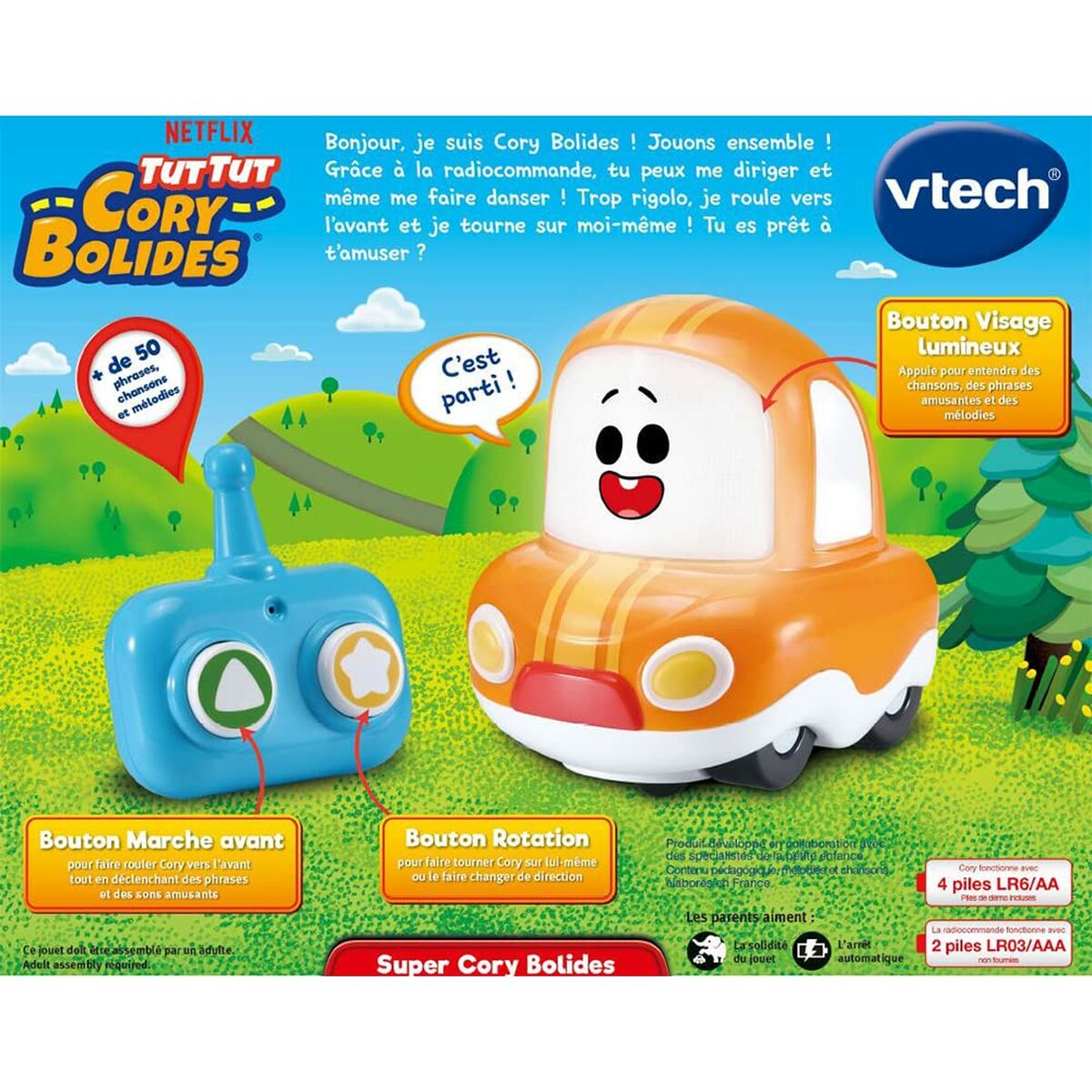 Kaugjuhitav Auto Vtech   Oranž Mitmevärviline-1