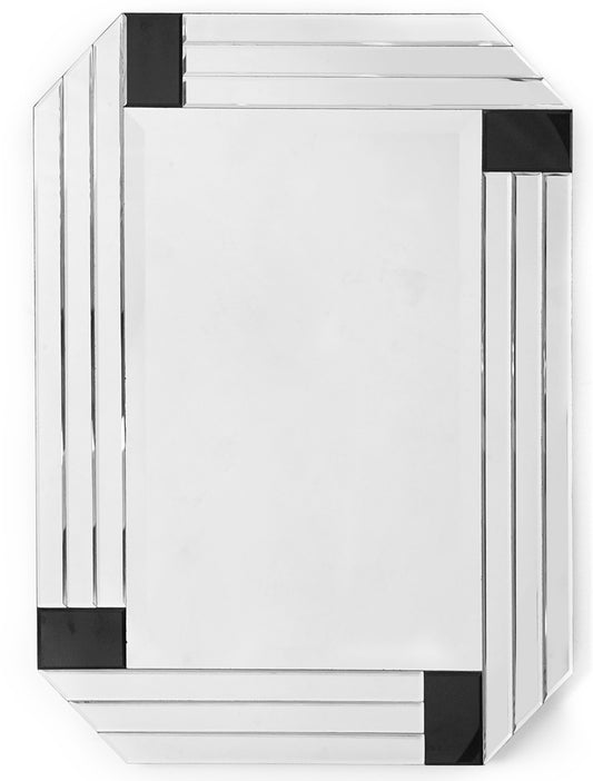 Black Rectangle Accent Glass Mirror-0