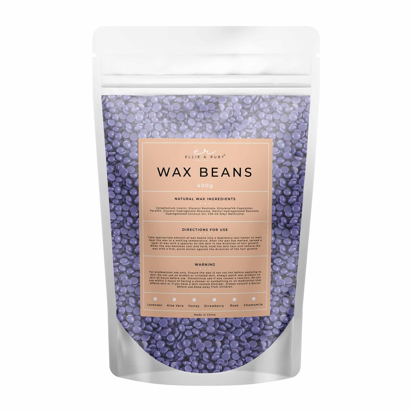 400g Hard Wax Beans - Brazilian Waxing Beads Bag Stripless Bikini Hair Removal-1