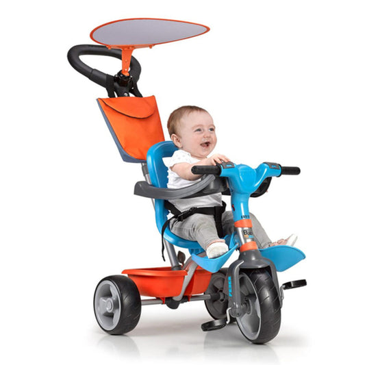 Triciclo Feber Baby Plus Music Azzurro Arancio-0