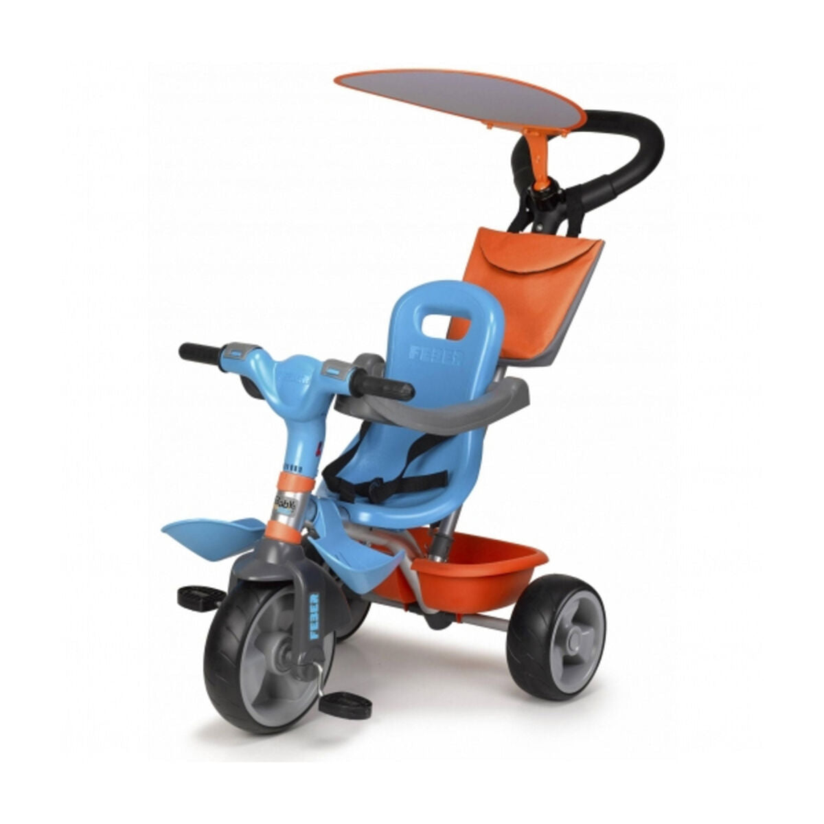 Triciclo Feber Baby Plus Music Azzurro Arancio-1