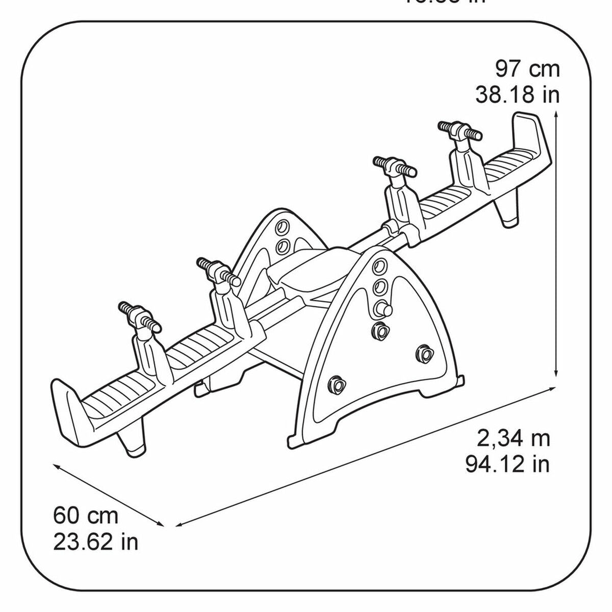 Swing Feber Saw 2x2 Rocker (60 x 234 x 97 cm)-1