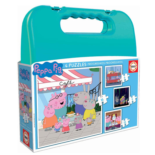 4-Puzzle Set Educa Peppa Pig Progressive (6-9-12-16 pcs)-0