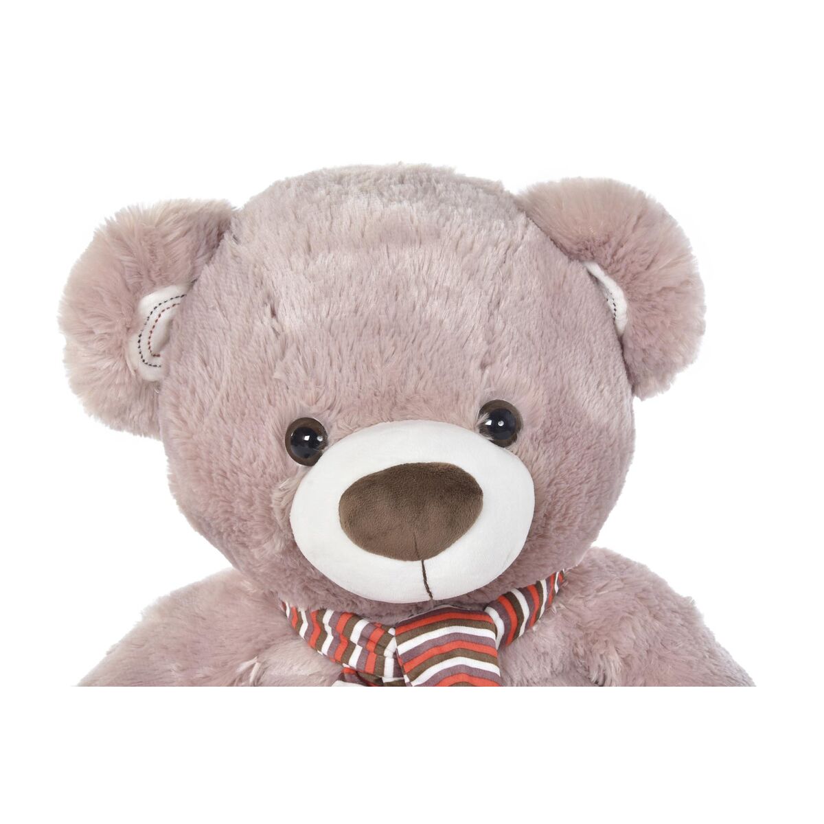 Ours en peluche DKD Home Decor Blanc Écharpe Marron Enfant Ours 50 x 30 x 60 cm-1