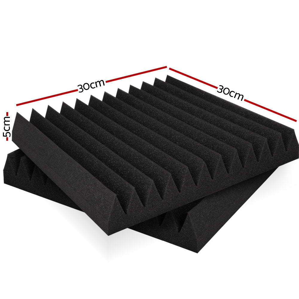 Alpha 20pcs Acoustic Foam Panels Tiles Studio Sound Absorbtion Wedge 30X30CM-1