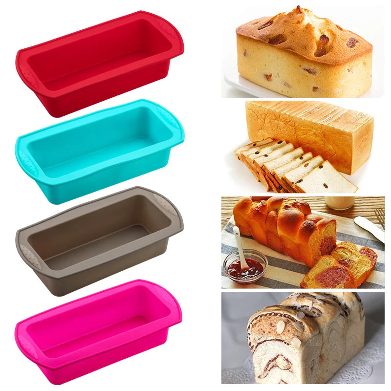 Rectangular Silicone Mold Baking Tools Candy Toast Mould Easter Bread Baking Tool DIY Kitchen Supplies Cake Bakeware Pan