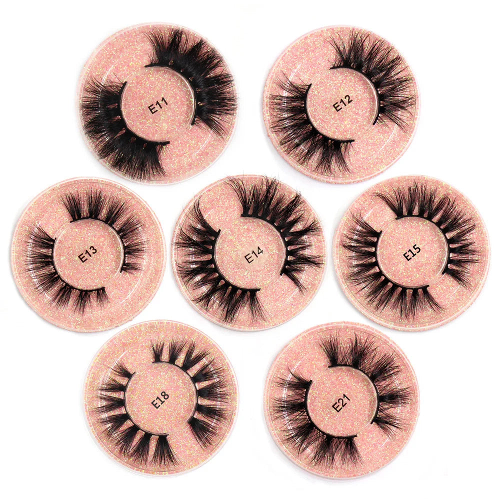 LEHUAMAO Makeup Eyelashes 3D Mink Lashes Thick HandMade Fluffy Lashes Cruelty Free Volume Wispy Soft Lash Reusable False Eyelash