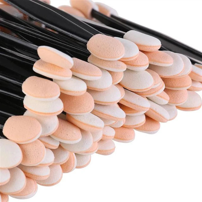 5/30/50/100Pcs Professional Sponge Stick Eye Shadow Applicator Cosmetic Brushes Double-head Eyeshadow Brush For Makeup Tools