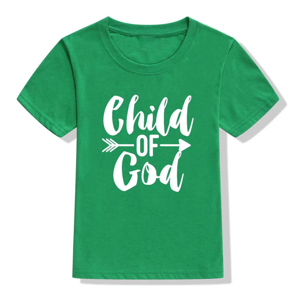 Toddler "Child of God" Faith Inspired Printed Holiday Tee