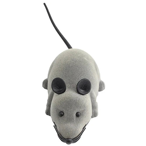 Mini RC Simulation Plush Mouse Tricky Plastic Flocking Wireless Toy for Pet