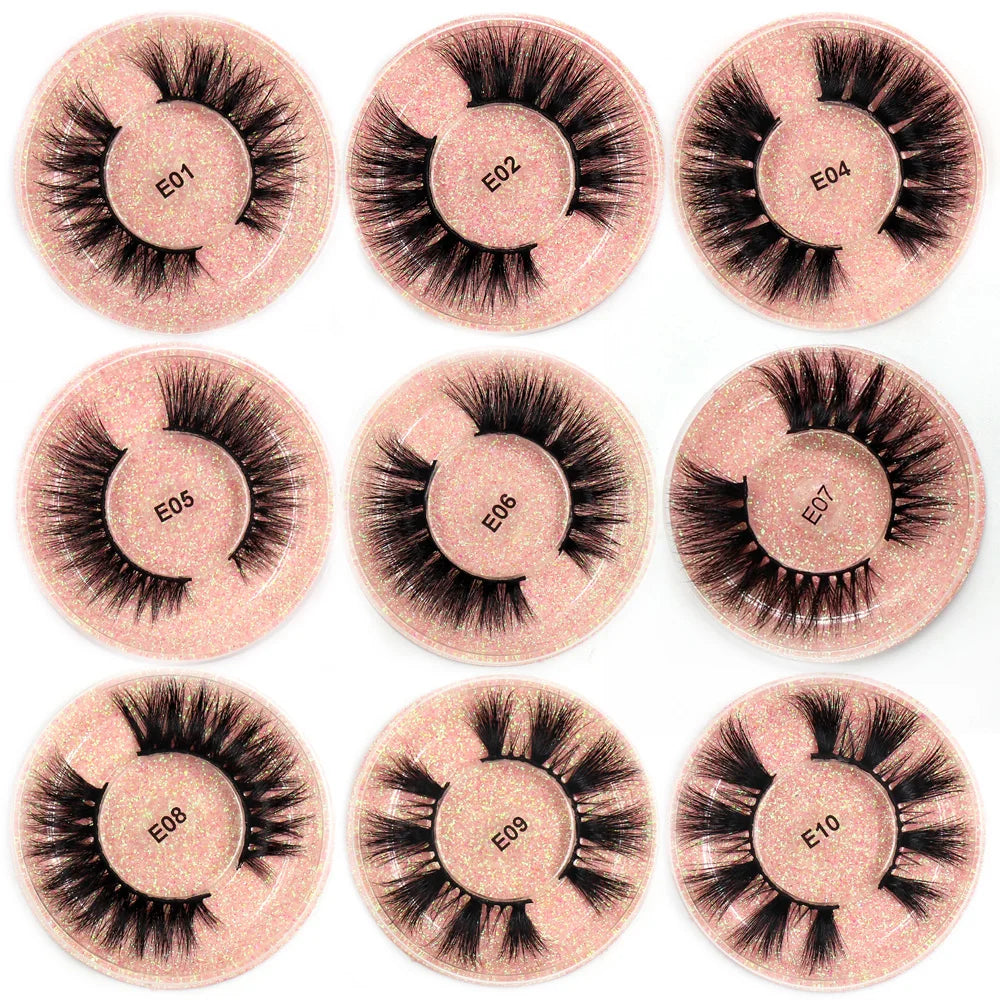 LEHUAMAO Makeup Eyelashes 3D Mink Lashes Thick HandMade Fluffy Lashes Cruelty Free Volume Wispy Soft Lash Reusable False Eyelash