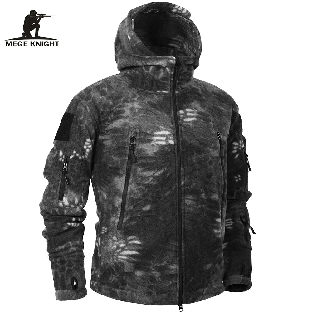 Mege Brand Autumn Winter Military Fleece Camouflage Tactical Men's Clothing Polar Warm Multicam Army Men Coat Outwear Hoodie