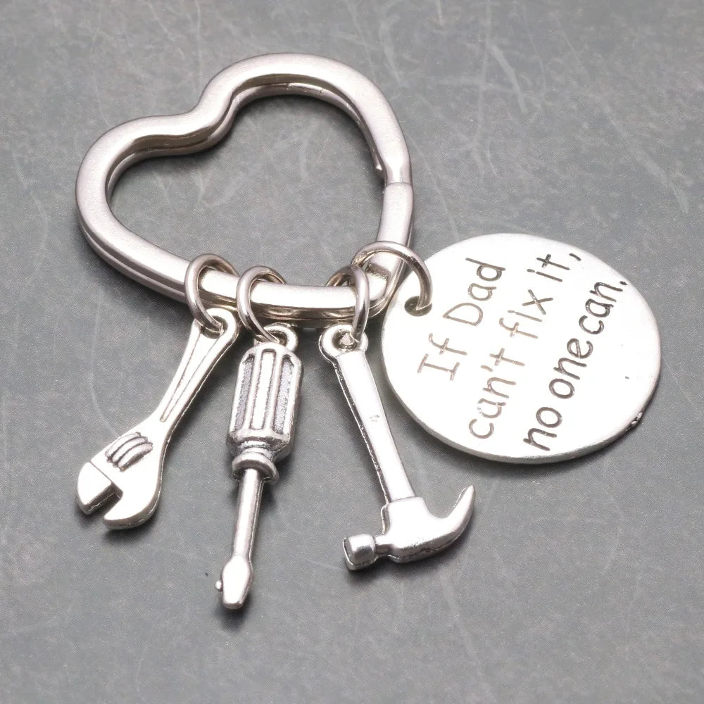 "If Dad Can`t Fix It, No One Can" Charm Key Ring