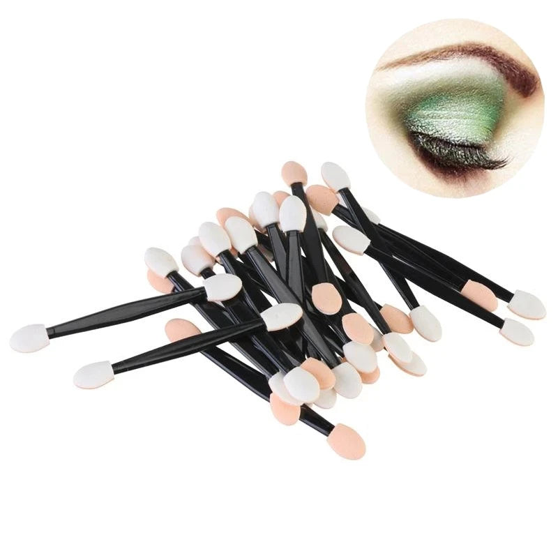 5/30/50/100Pcs Professional Sponge Stick Eye Shadow Applicator Cosmetic Brushes Double-head Eyeshadow Brush For Makeup Tools