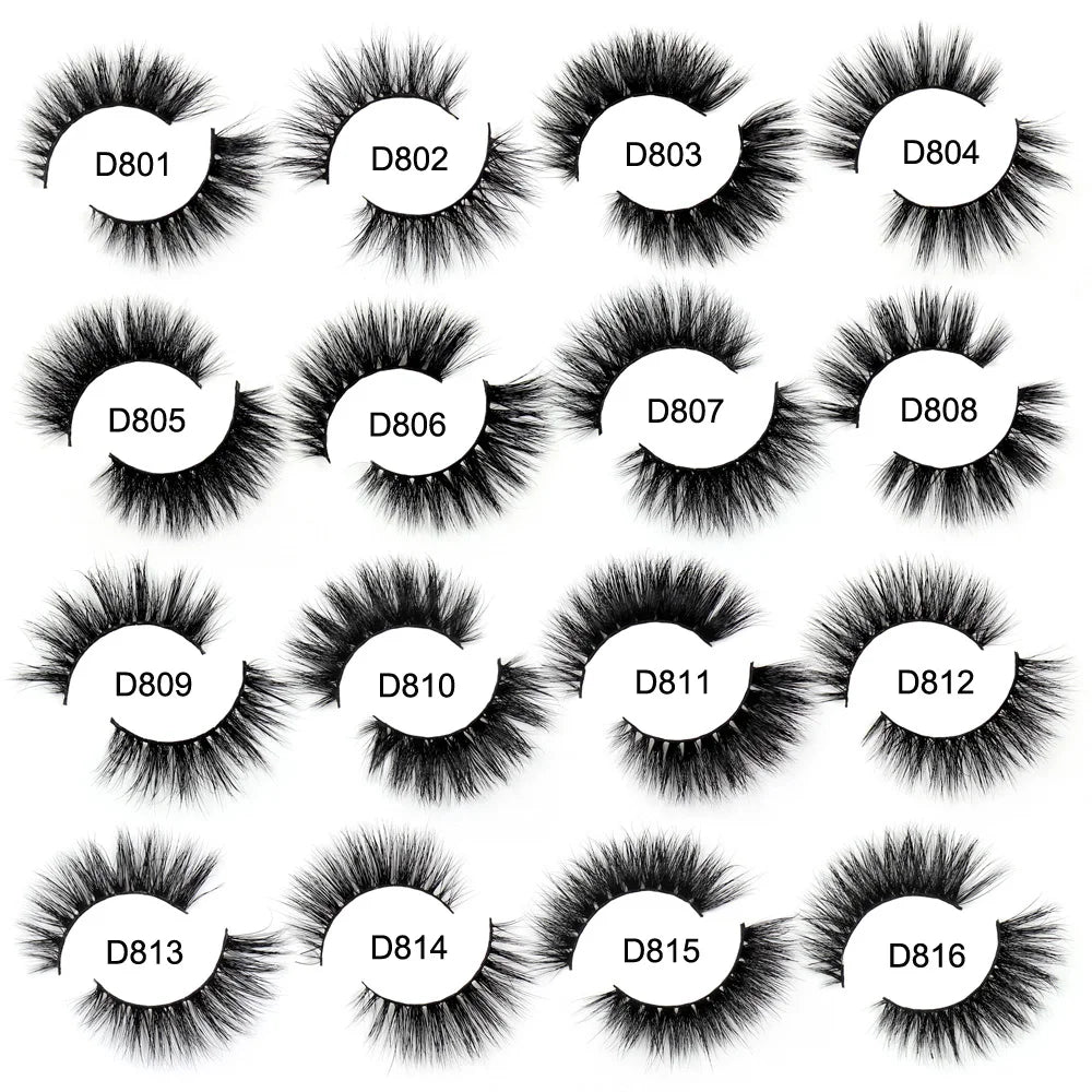 LEHUAMAO Makeup Eyelashes 3D Mink Lashes Thick HandMade Fluffy Lashes Cruelty Free Volume Wispy Soft Lash Reusable False Eyelash