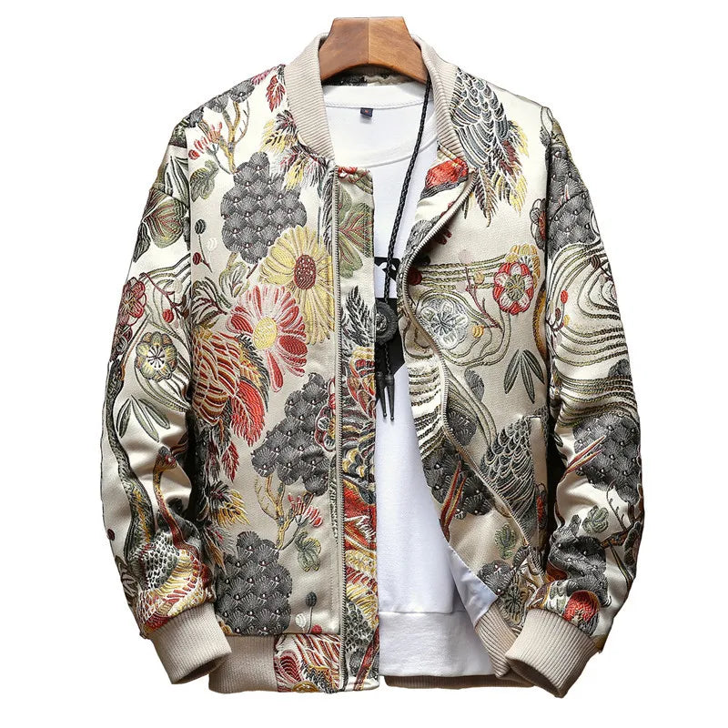 2022 New Japanese Embroidery Men's Jacket Coat Men's Hip Hop Street Clothing Men's Jacket Bomber Jacket Men's Clothing Plus size