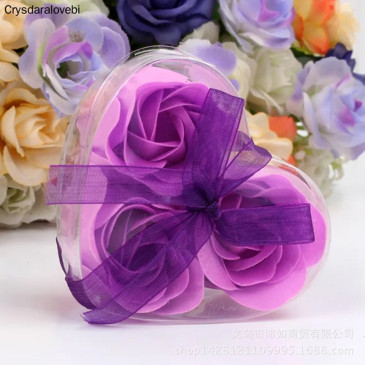 20boxes Aroma Heart Rose Soap Flowers Bath Body Soap Romantic Souvenirs Valentine's Day Gifts Wedding Favor Party Decor