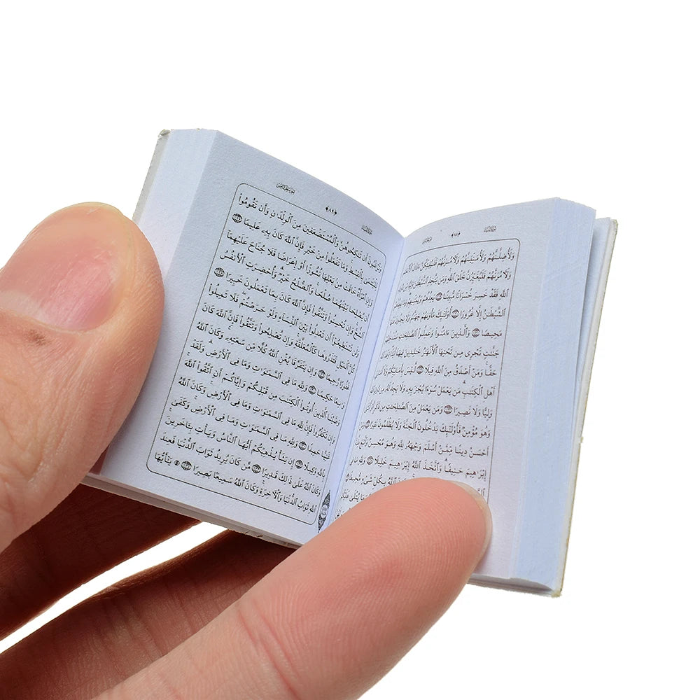 Mini Ark Quran Book Real Paper Can Read Koran Pendant Muslim Islamic Keychain Bag Purse Car Decor Religious Jewelry