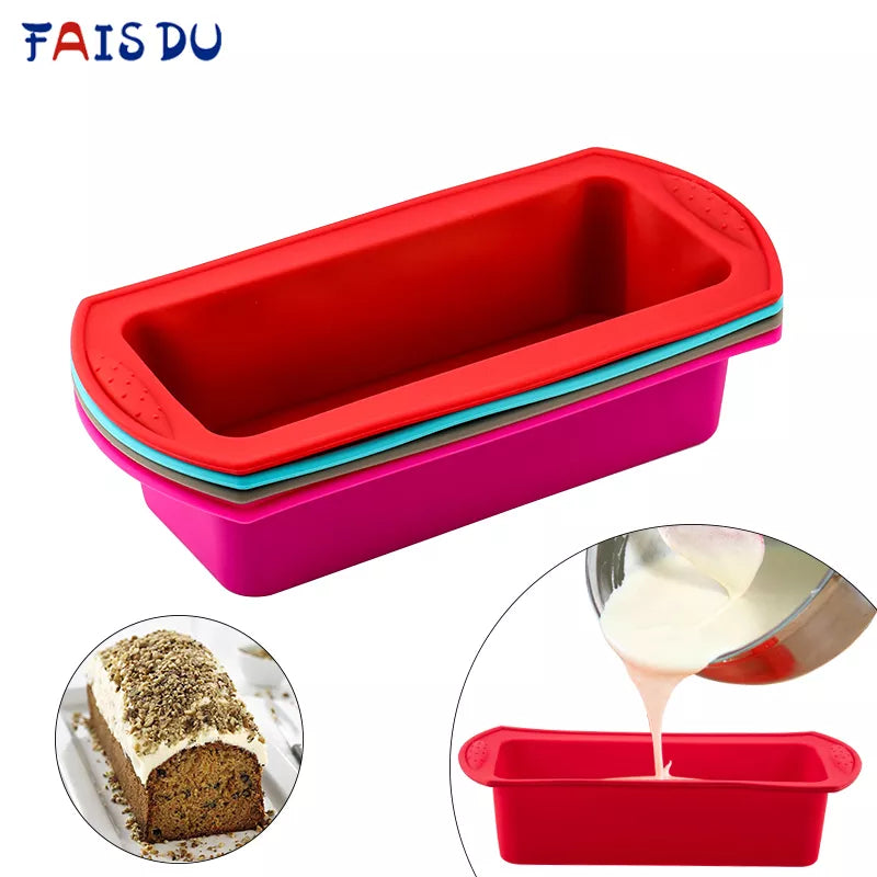 Rectangular Silicone Mold Baking Tools Candy Toast Mould Easter Bread Baking Tool DIY Kitchen Supplies Cake Bakeware Pan