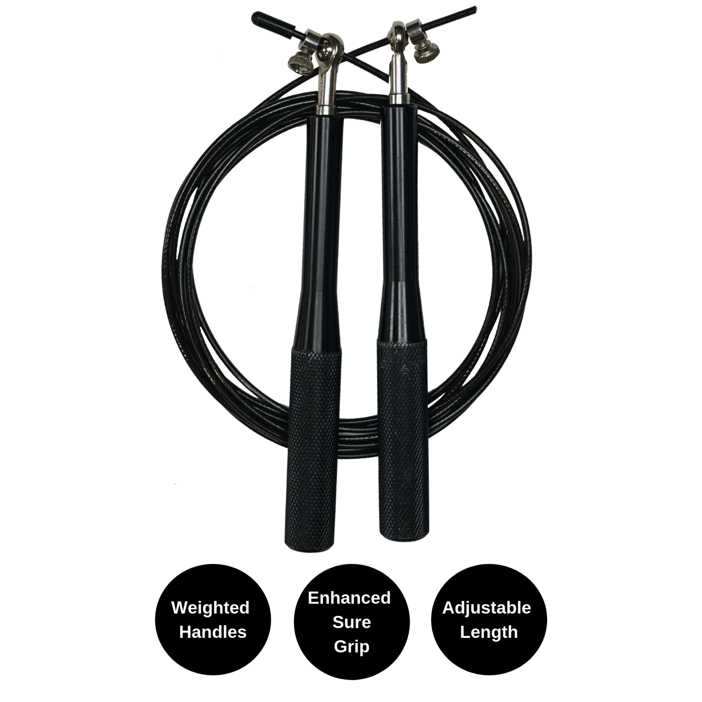 Weighted Jump Rope with Adjustable Steel Wire Cable-5