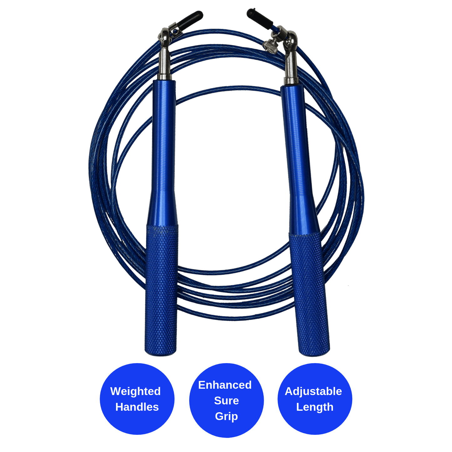 Weighted Jump Rope with Adjustable Steel Wire Cable-4