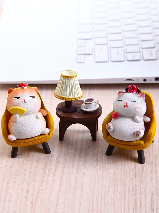 Imperial Palace Royal Cat Desk Decoration Mood Stability Small Ornaments Fancy Niche Style Station Couple Gift for Girls