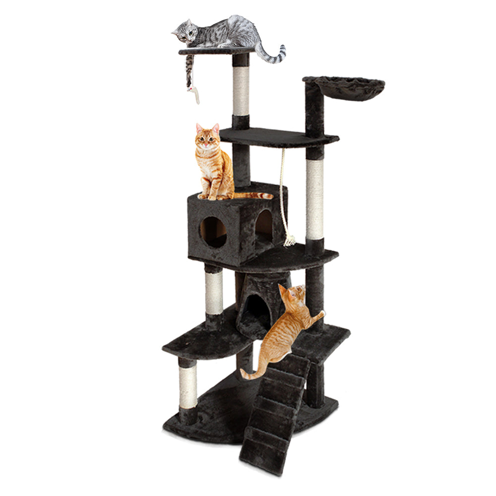 i.Pet Cat Tree 193cm Trees Scratching Post Scratcher Tower Condo House Furniture Wood-0