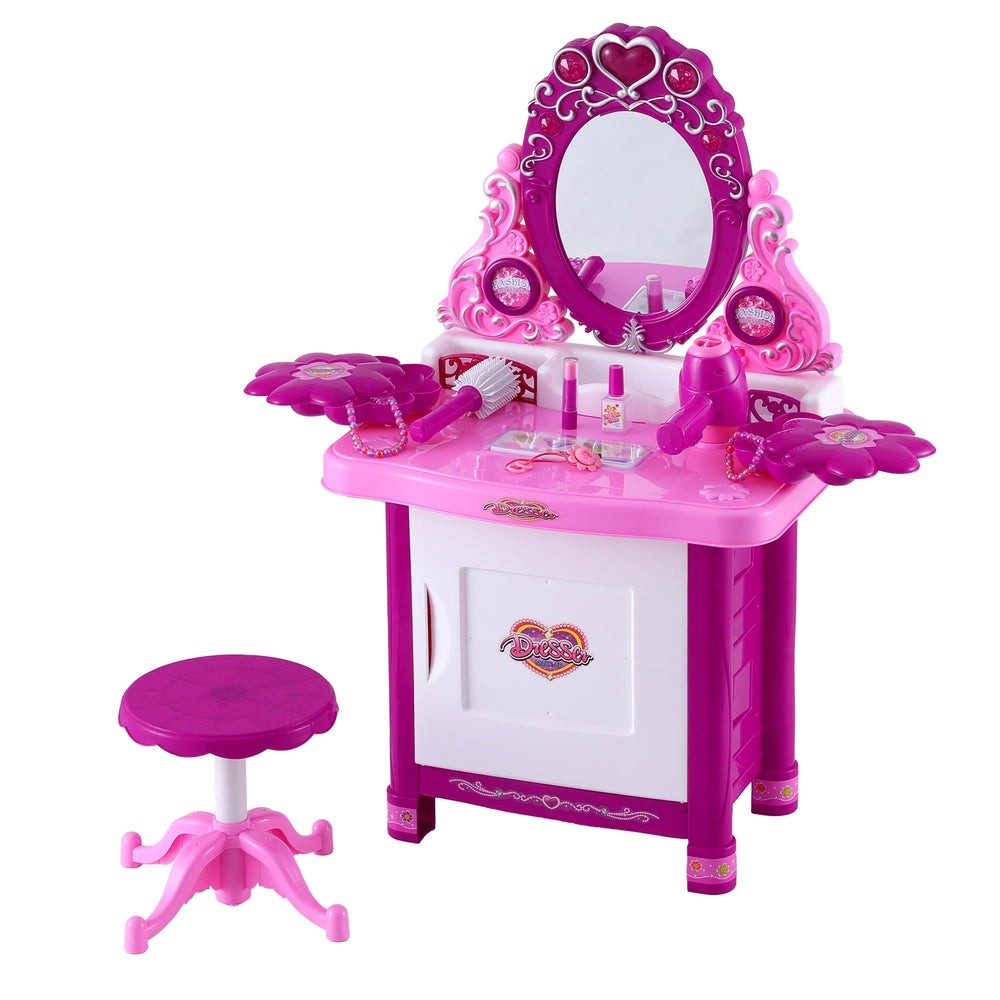 Keezi 30 Piece Kids Dressing Table Set - Pink-0