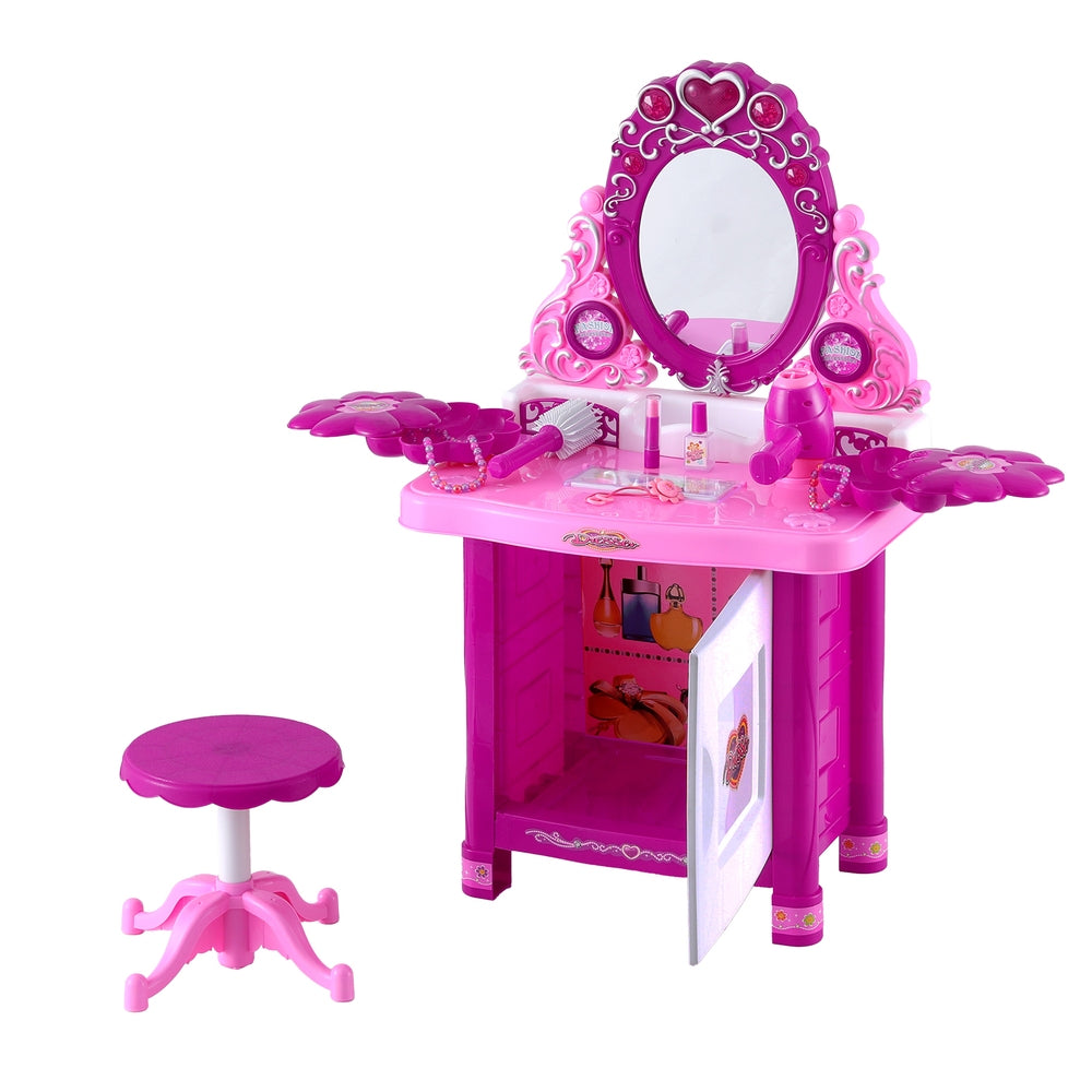 Keezi 30 Piece Kids Dressing Table Set - Pink-2