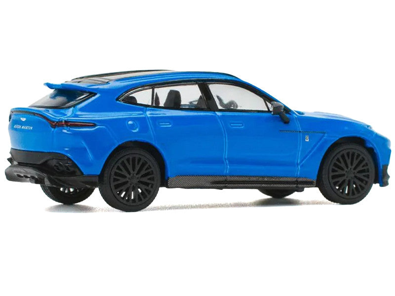 Aston Martin DBX 707 Blue with Black Top 1/64 Diecast Model Car by Pop Race-1