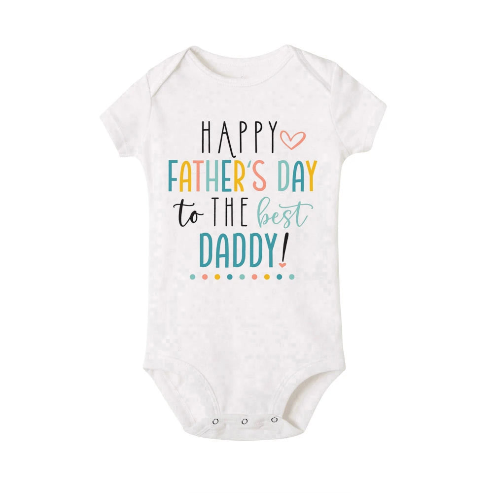 "Happy Father's Day To Best Daddy" Printed Baby Romper