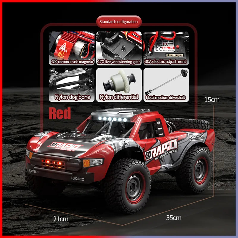 Rc Car Off Road 4x4 50km/h Or 75km/h High Speed Brushless Motor Monster Truck 1/16 Desert/Snow Racing Drift Cars Toys For Boys