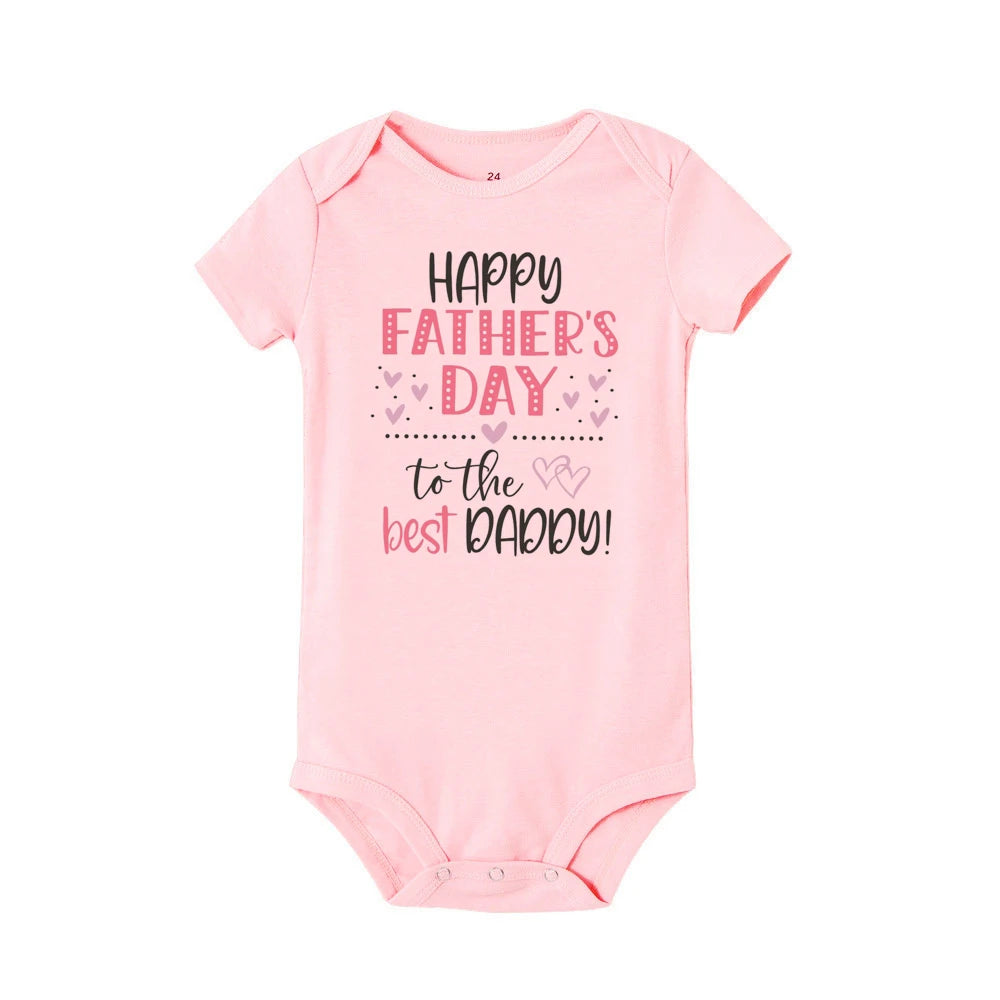 "Happy Father's Day To Best Daddy" Printed Baby Romper