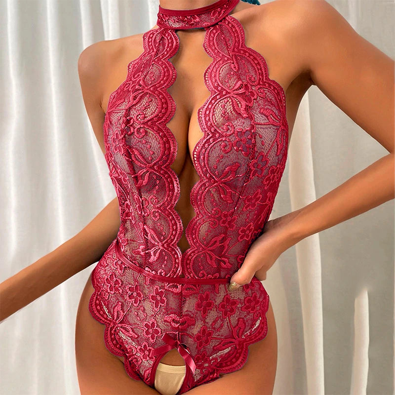 Women's Sexy Lace Teddy Bodysuits