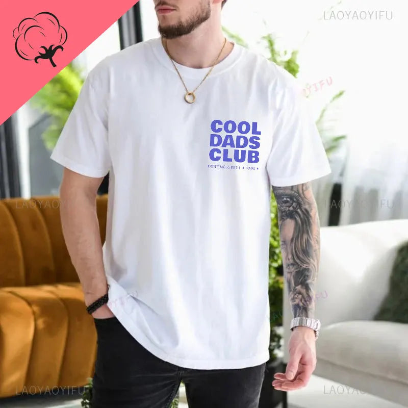 "Cool Dads Club" Printed Short Sleeve T-Shirt