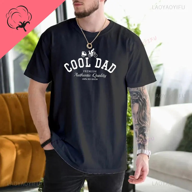 "Cool Dads Club" Printed Short Sleeve T-Shirt