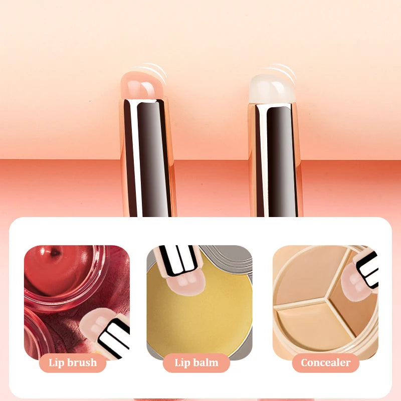 Silicone Lip Brush Angled Concealer Makeup Brush Tool Portable Round Head Like Fingertips Q Soft Lipstick Brush Concealer Brush