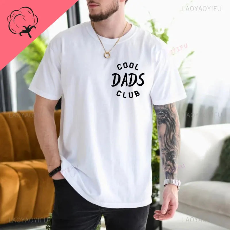 "Cool Dads Club" Printed Short Sleeve T-Shirt