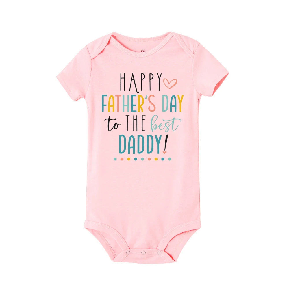 "Happy Father's Day To Best Daddy" Printed Baby Romper