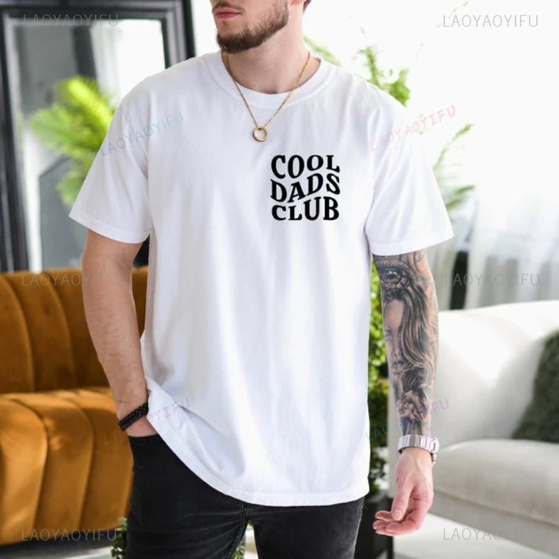 "Cool Dads Club" Printed Short Sleeve T-Shirt