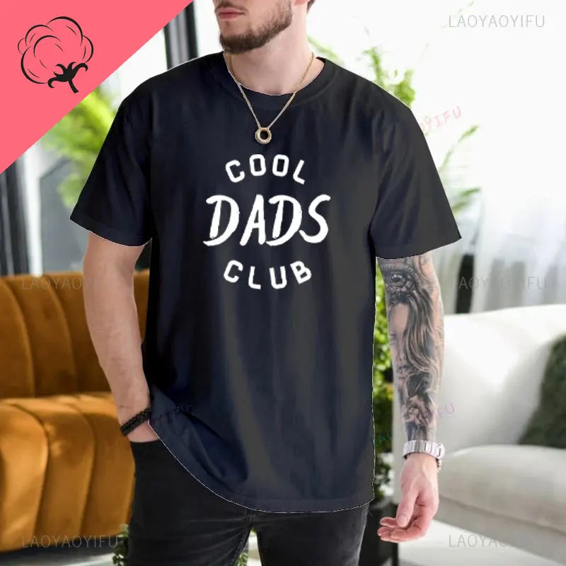 "Cool Dads Club" Printed Short Sleeve T-Shirt