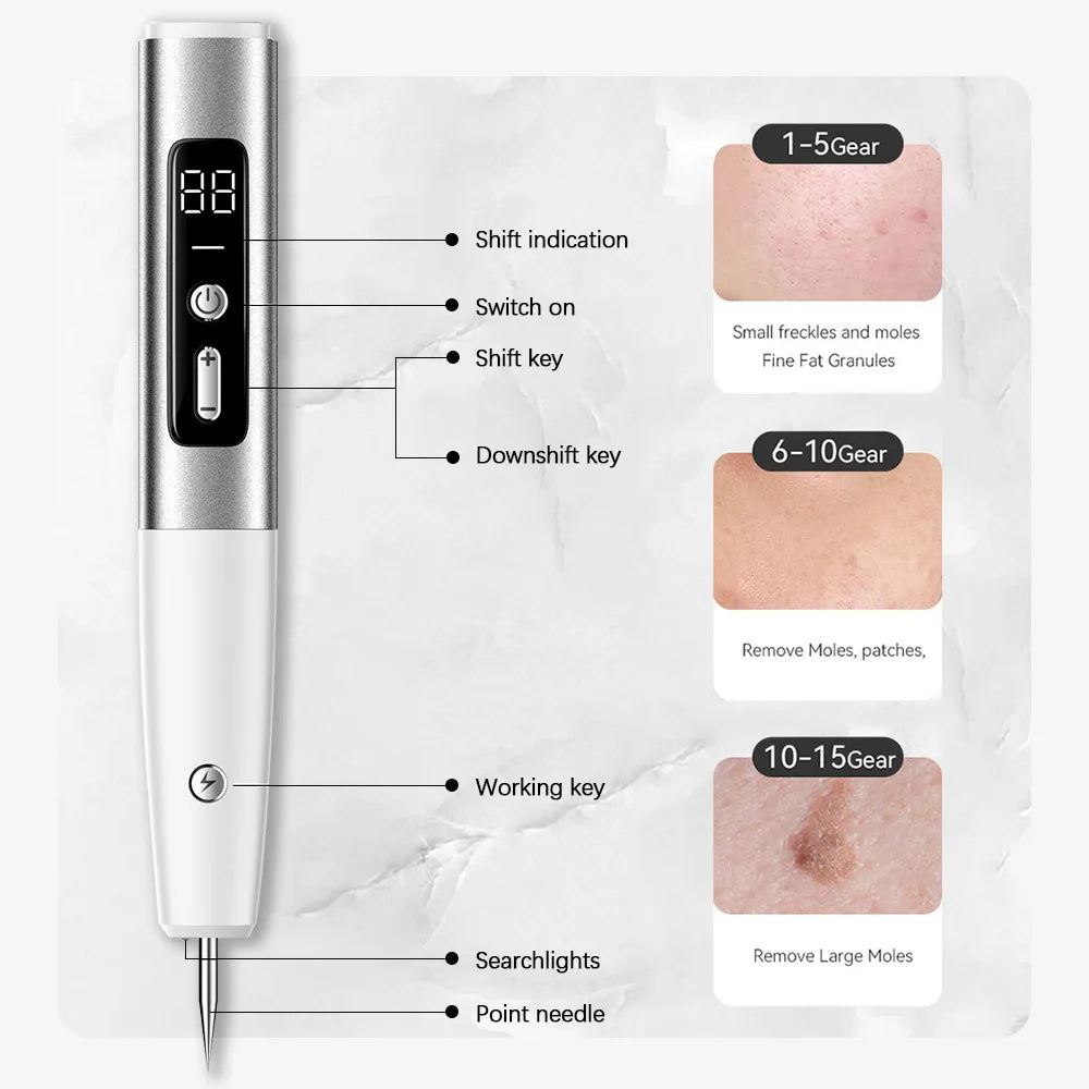 15 Mode Adjustable Rechargeable Skin Tag Remover