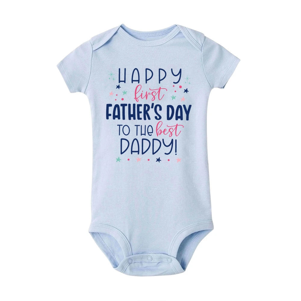 "Happy Father's Day To Best Daddy" Printed Baby Romper