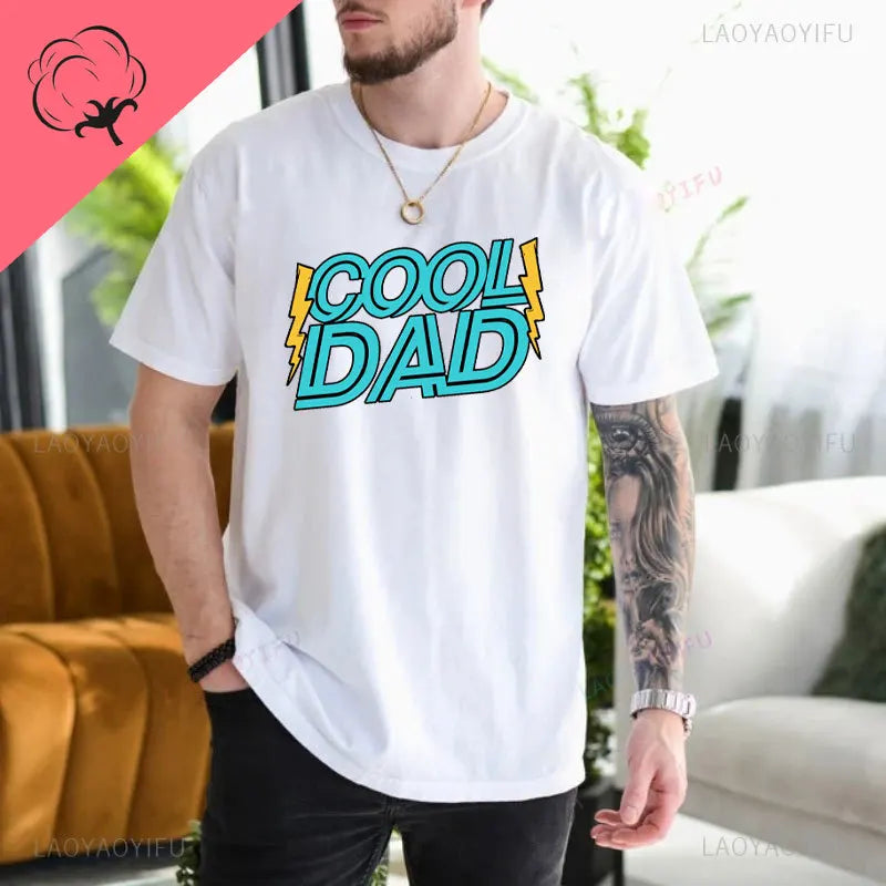 "Cool Dads Club" Printed Short Sleeve T-Shirt