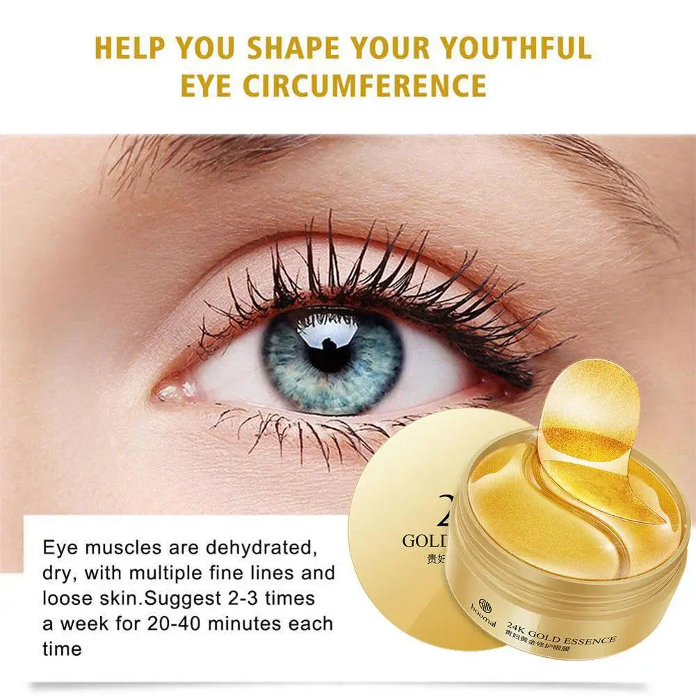 Skincare Products 24K Gold Hyaluronic Acid Eye Mask Remove Dark Eye Circles Collagen Eye Patches Korean Face Care Product