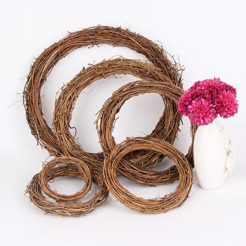 Multi Size White Rattan with Styrofoam Ball Foam Eggs for Happy Eater Home Decorations DIY Easter Wreath Kids Gifts Supplies