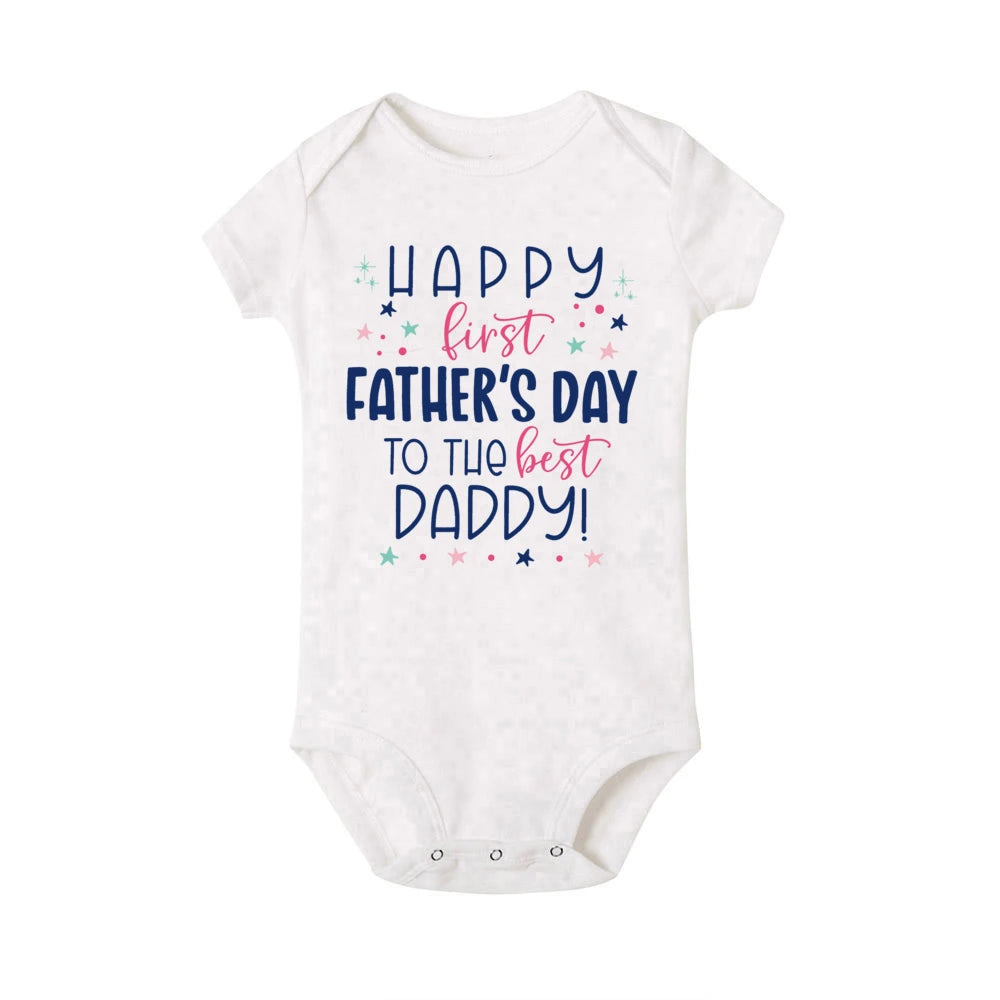 "Happy Father's Day To Best Daddy" Printed Baby Romper