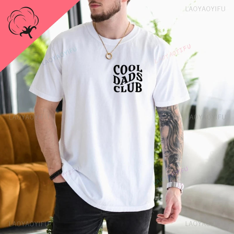 "Cool Dads Club" Printed Short Sleeve T-Shirt