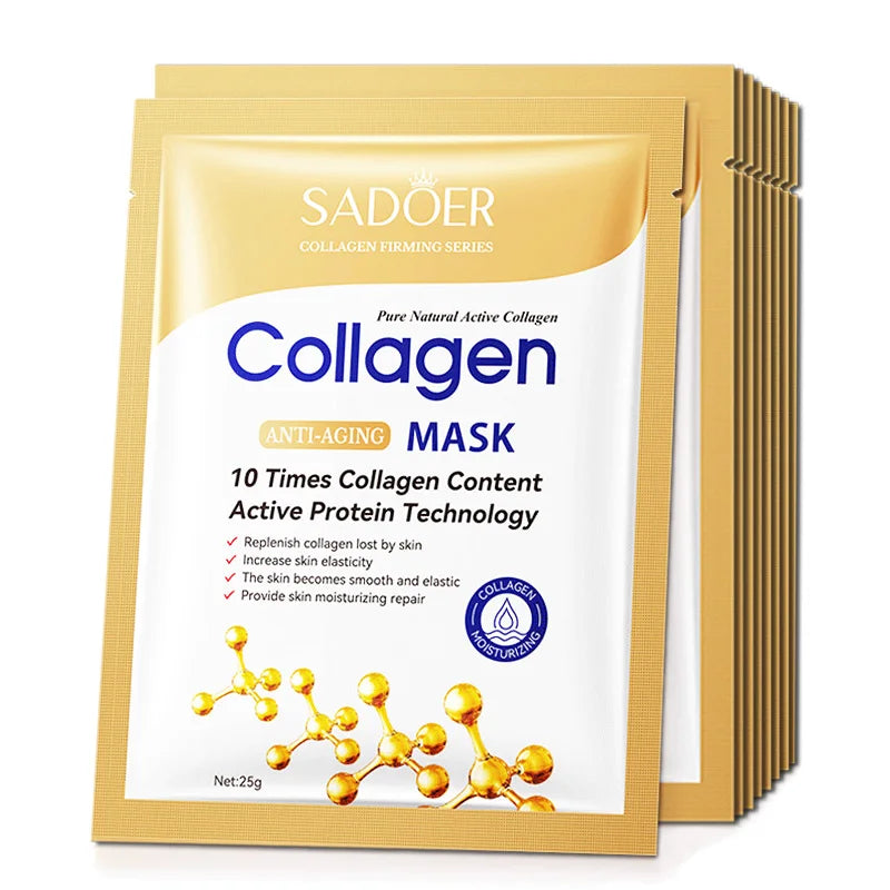 12pcs Anti-wrinkle Collagen Face Mask Moisturizing Anti-aging Repair Brightening skincare Face Sheet Mask Facial Masks Skin Car